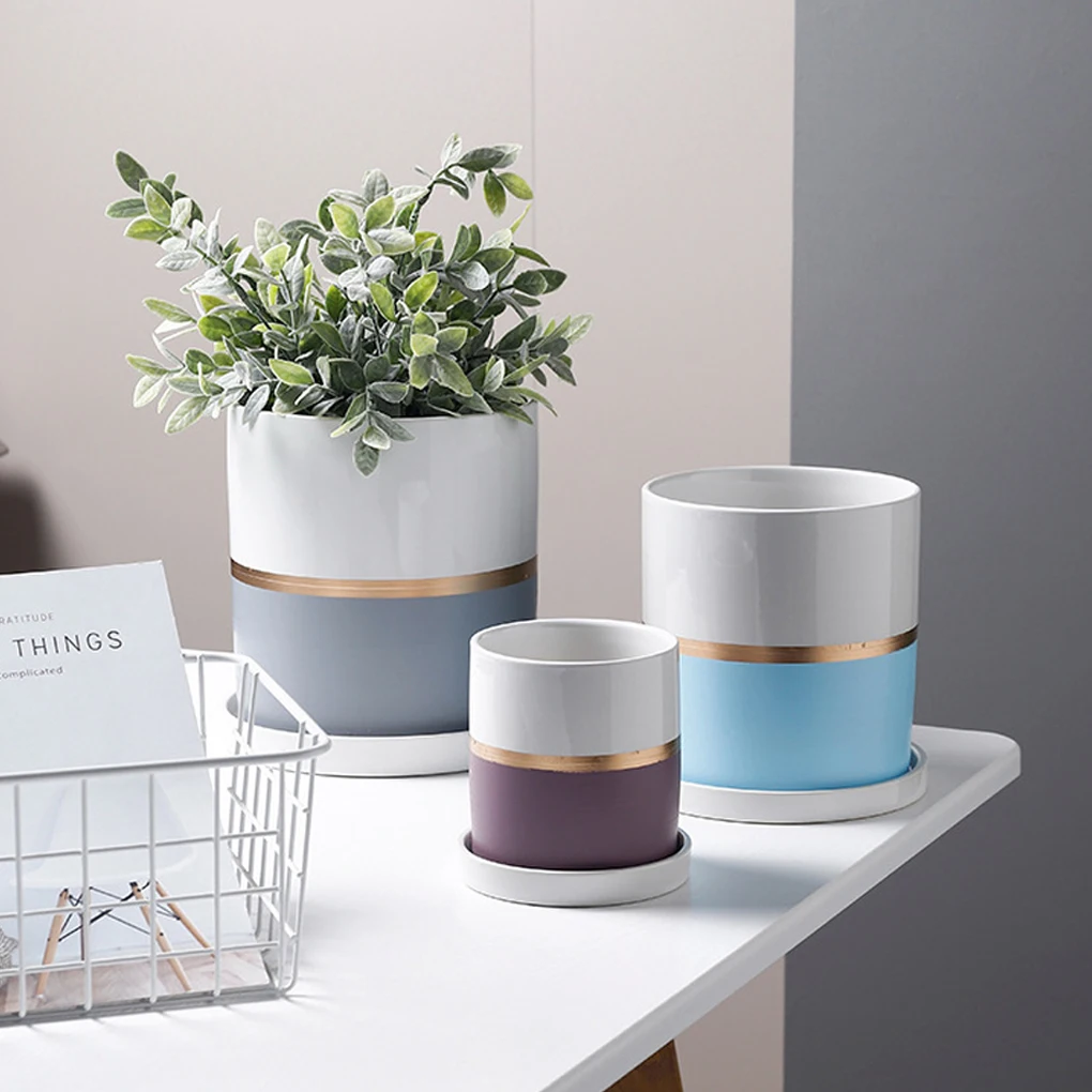 Ceramics Weather-resistant Flower Pots For Both Indoor And Outdoor Materials Ceramic Flower Pots red 14 14
