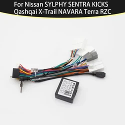 Car Radio Player Cable Plug Canbus Fitting Adaptor Dash Kits For Nissan SYLPHY SENTRA KICKS Qashqai X-Trail NAVARA Terra RZC