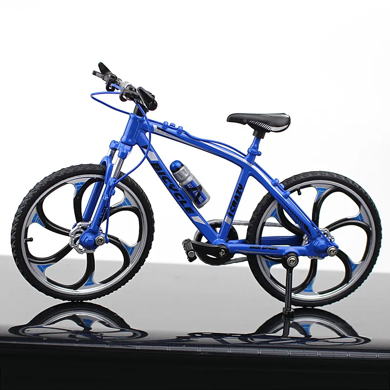 1:10 New Simulation Alloy Racing Road Mountain Bike Model Desktop Collection Ornaments Metal Bike Children Toy Bicycle Boy Gift