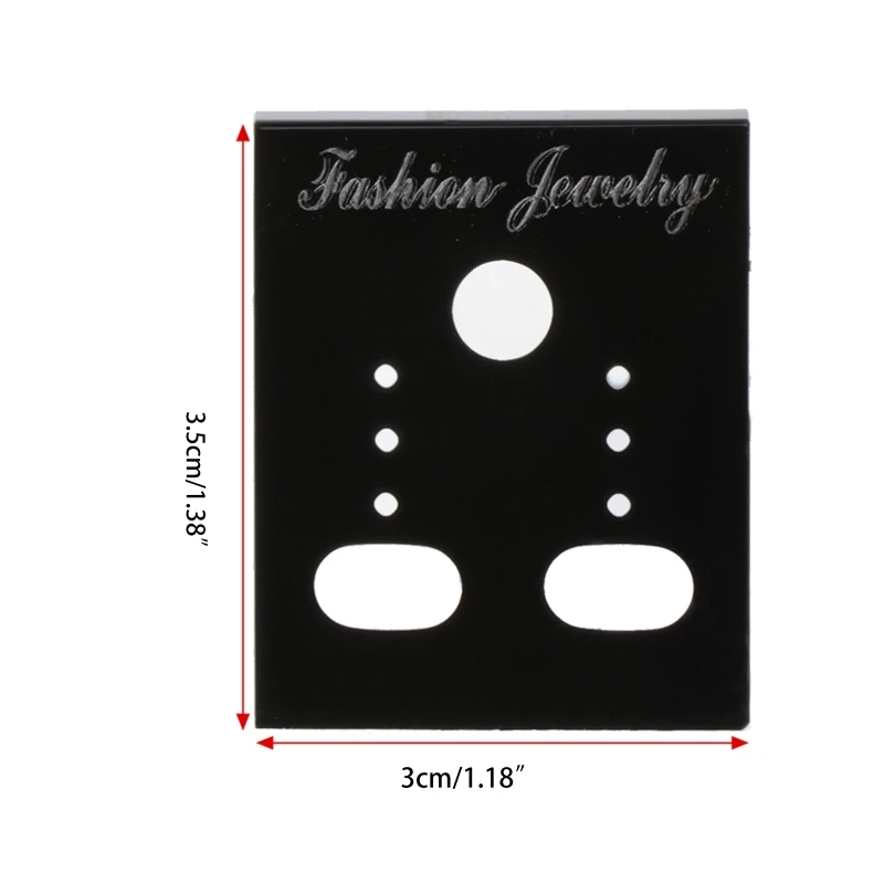 100 Set Fashion Jewelry Display Cards for Earring Accessory Rectangle Holder