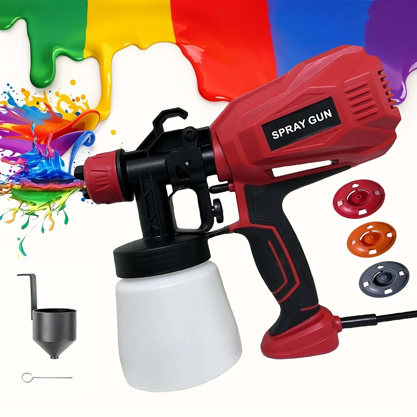 High Power Spray Gun  Paint Spray Gun, Electric Latex Paint Spray Gun Effortless Spraying And Cleaning For Furniture, Cars