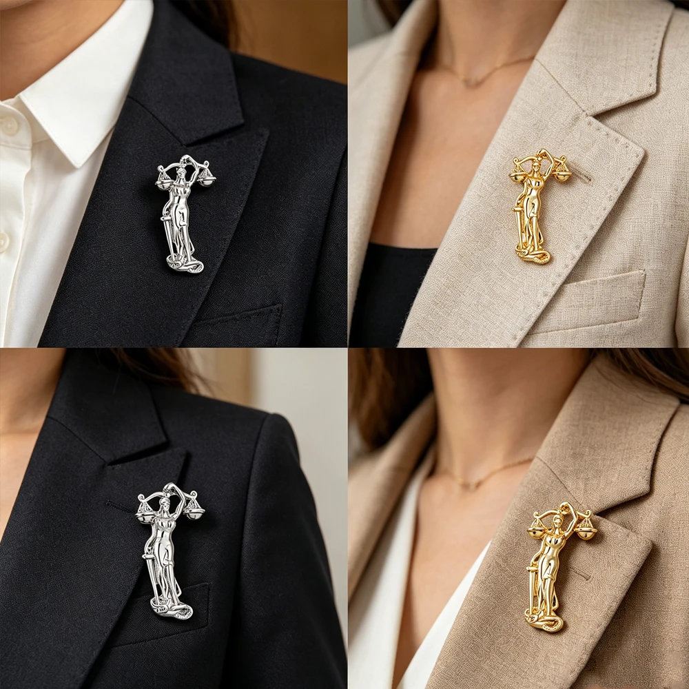 Catuni Goddess Of Justice Pin Metal Pin In The Form Of A Just Scale Exquisite Jewelry Gift For Lawyers Judges And Law Students