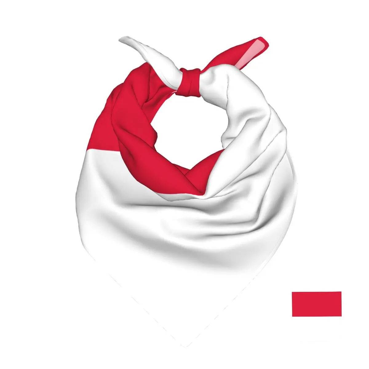 

50cm*50cm Indonesian Flag Scarf Head Hair Shawl Women Designer Scarfs Square Headband
