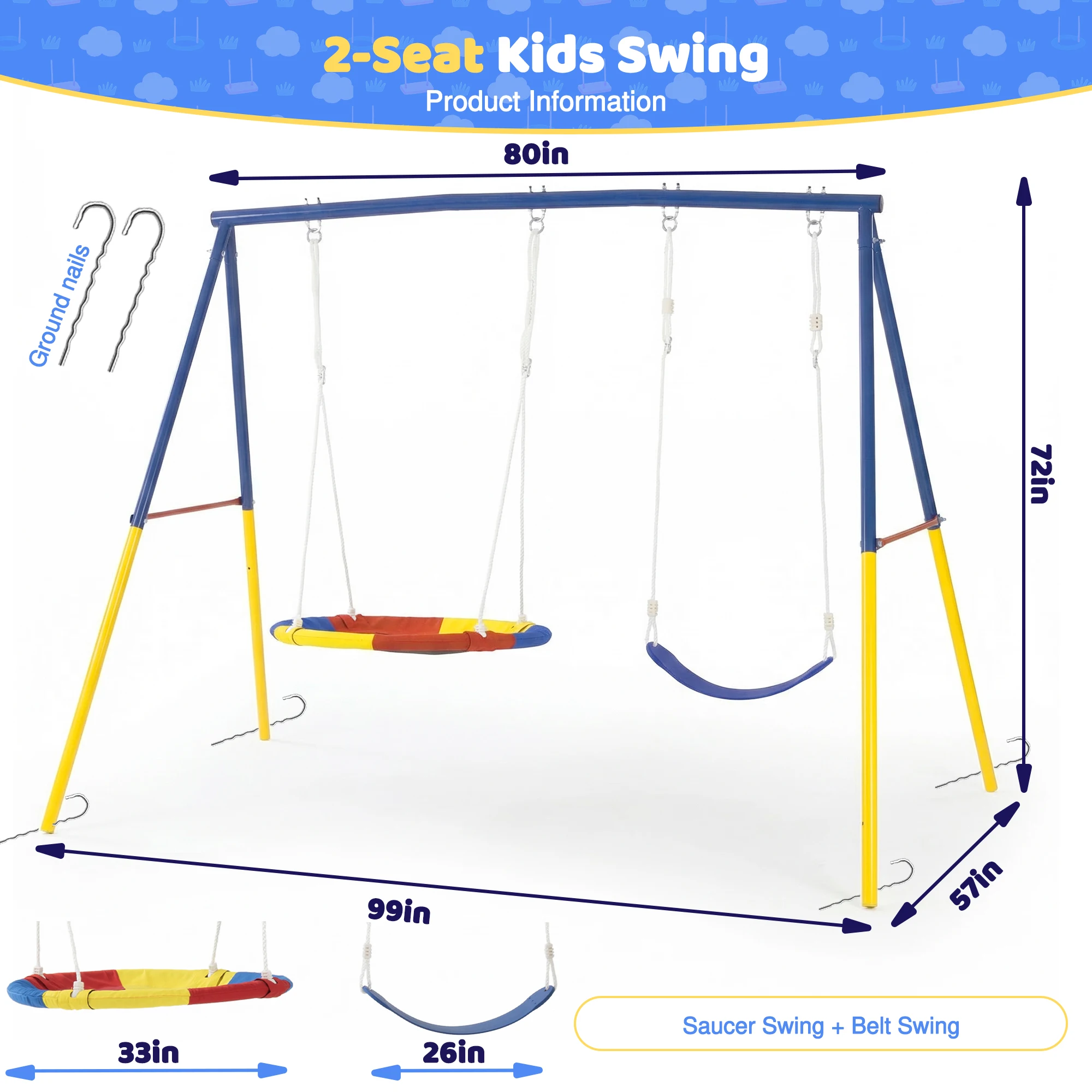 Columpio para Exteriores con R - Kids Outdoor Play Equipment reseña y precio