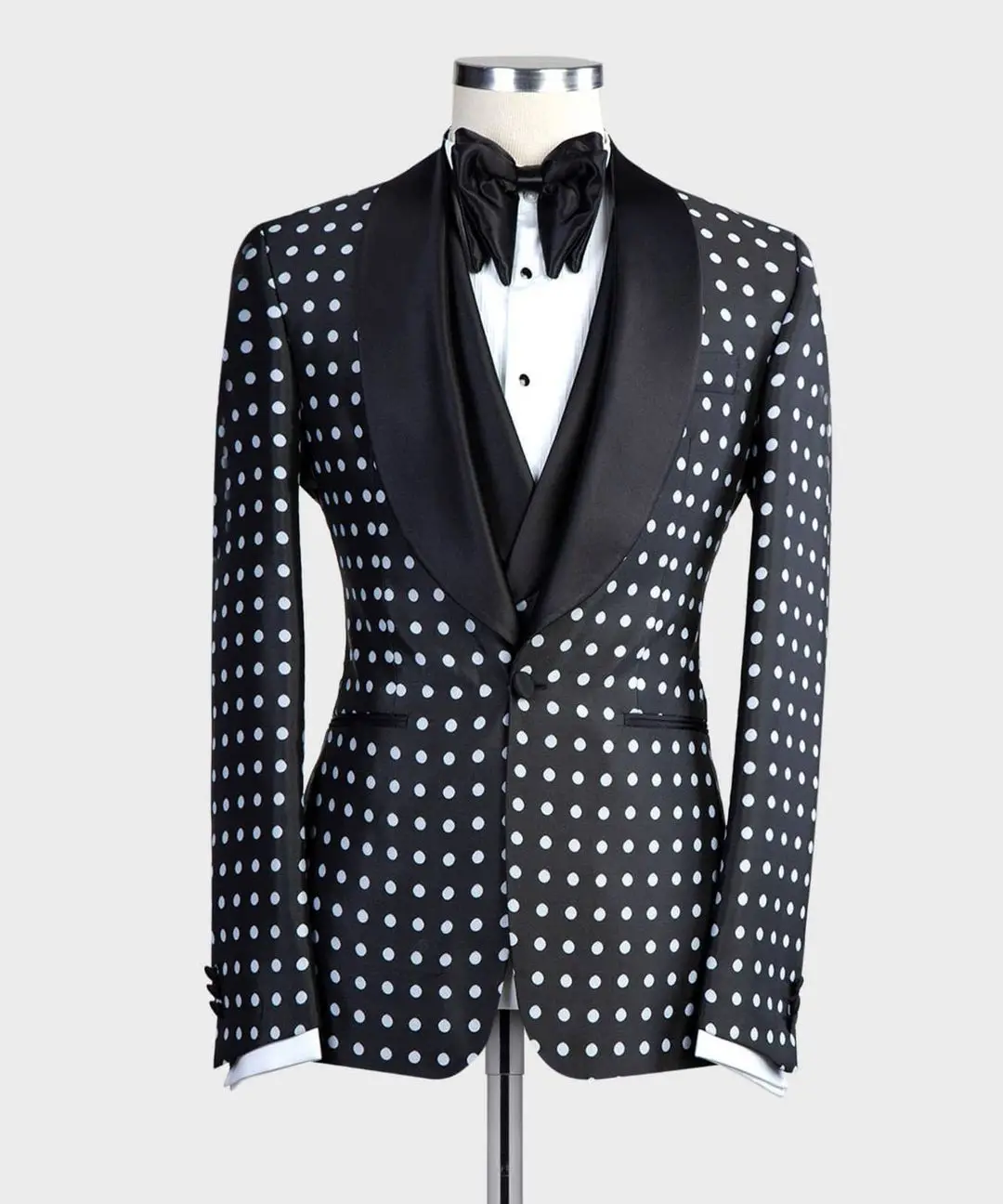 Fashion Men Suits Tailor-Made Tuxedo 2 Pieces Jacket and Vest Blazer Wedding Party Singer Groom Costume Homme Black