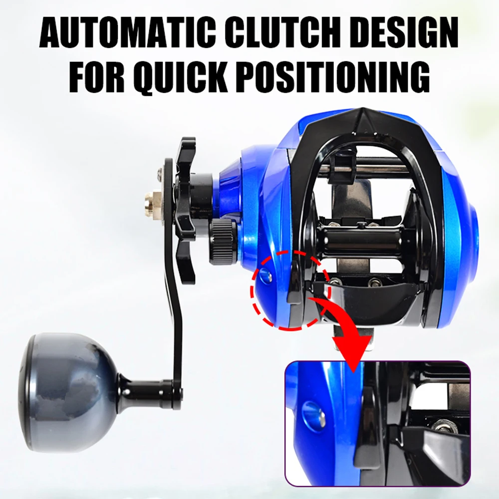 12KG Max Drag Baitcasting Reel 5.5:1 Gear Ratio Fishing Wheel Sea/ Boat Fishing Highly Sensitive Unloading System Baitcast Reels