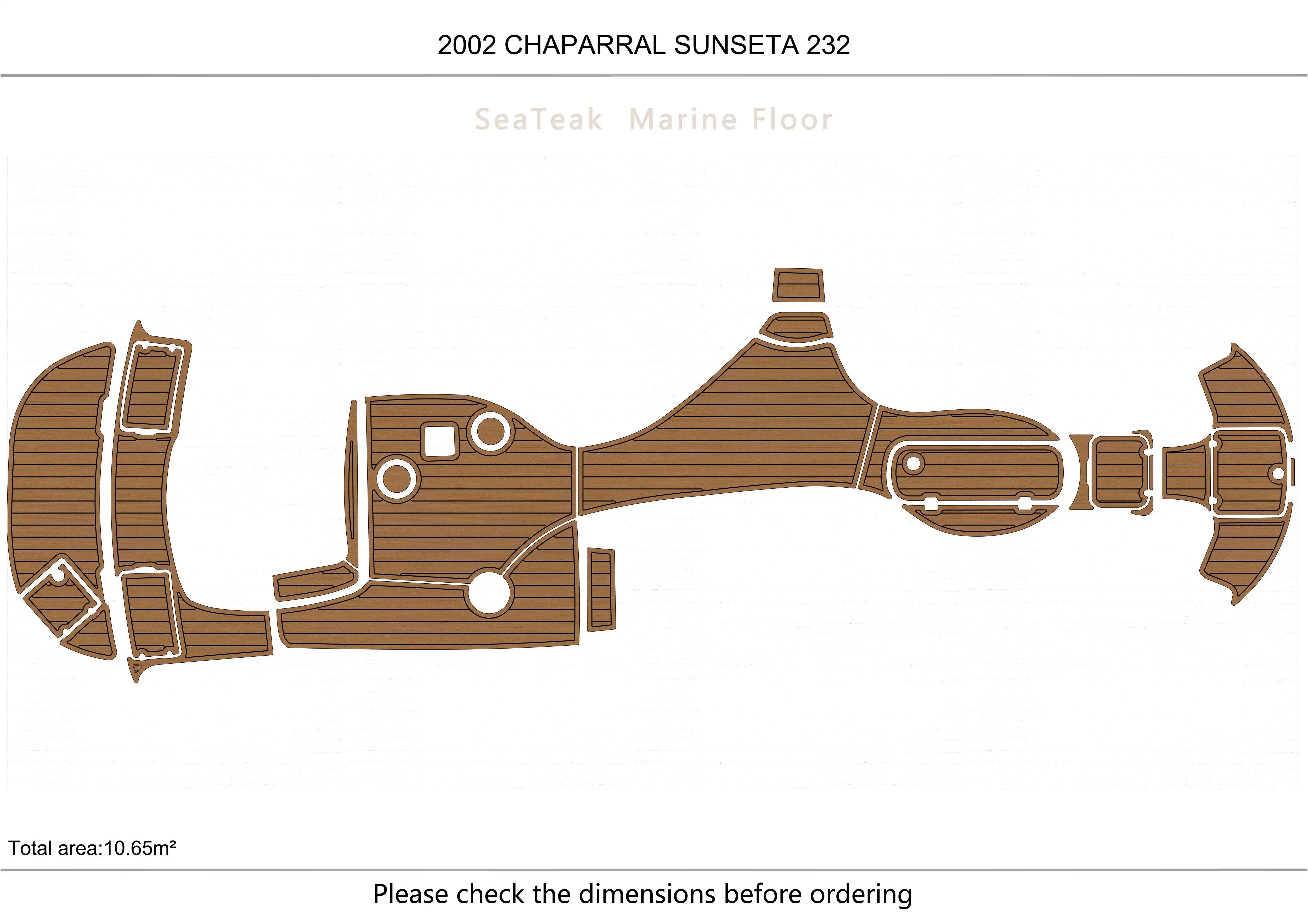 

2002 CHAPARRAL SUNSETA 232 platform1/4" 6mm EVA FAUX Water Ski Yacht Fishing Boat Non-slip mat floor