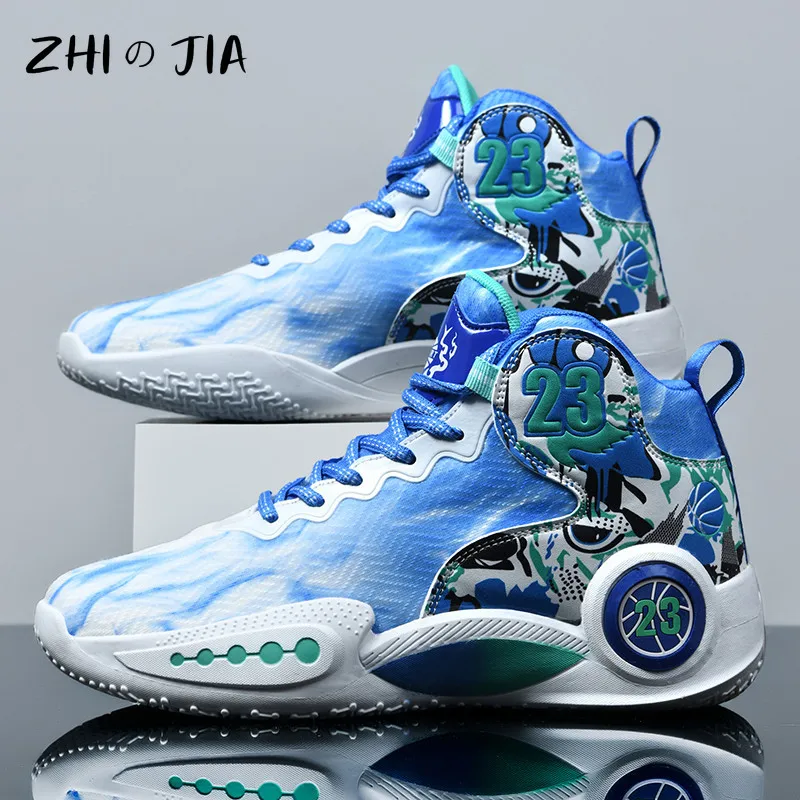 New Durable Basketball Shoes Men\'s Spring and Autumn Mesh Breathable Sneaker Youth Outdoor Fashion Trend Training Footwear 36-45