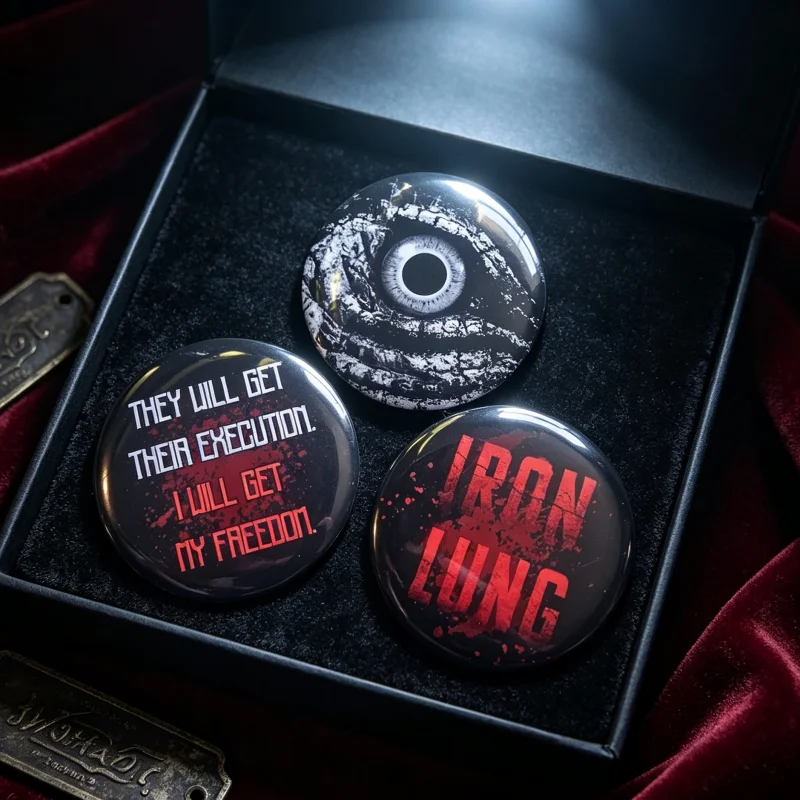 Iron Lung 2.25 Inch Round Button Pins, Horror Game Character Metal Badge Brooch, Cosplay Accessory, Backpack Clothing Decor