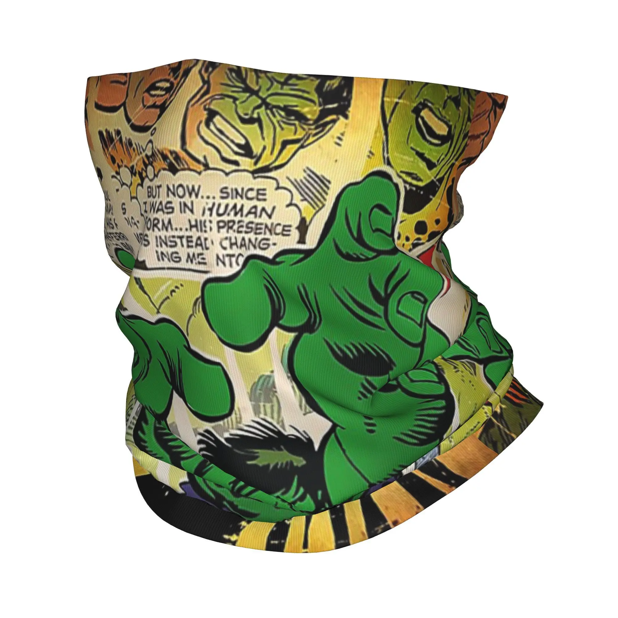 Custom Hulk Superhero Bandana Neck Gaiter Windproof Face Scarf Cover Women Men Comics Headband Tube Balaclava