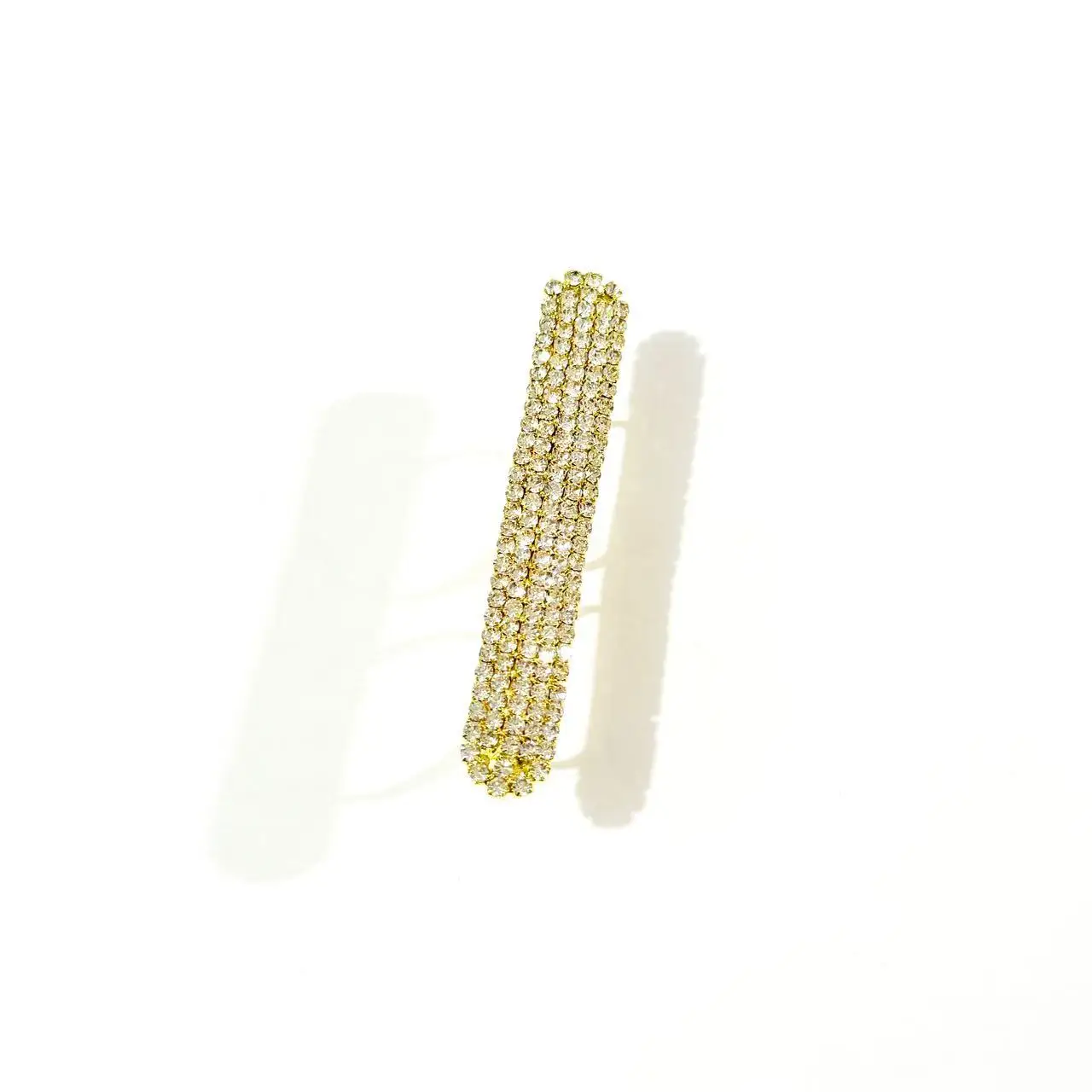 Exaggerate Rhinestone Large Double Finger Ring for Women Personalized Geometric Ring Open Wedding Party Jewelry view 6