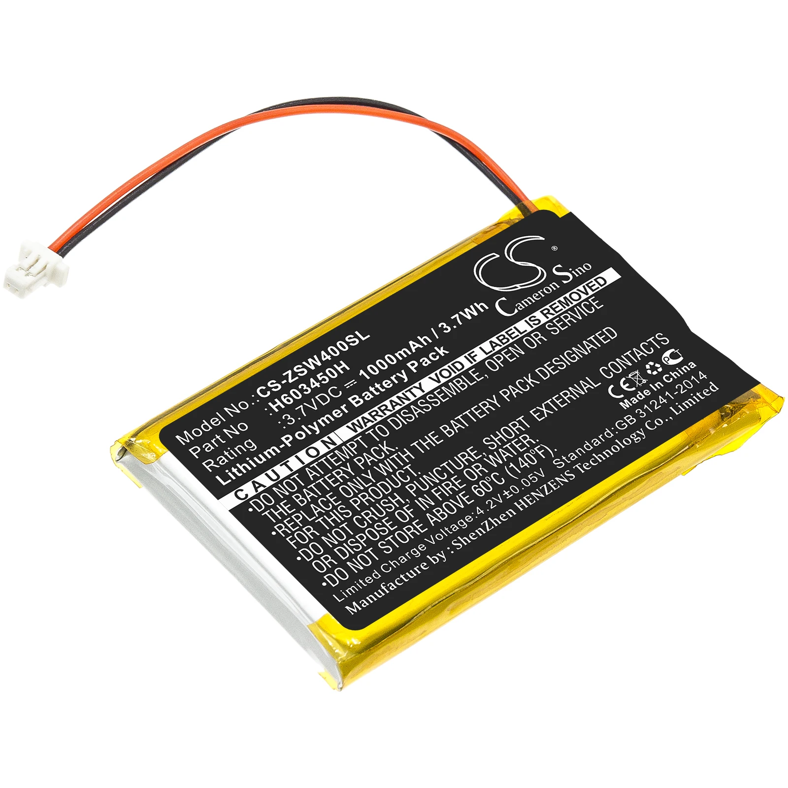 

Replacement Battery for IZZO Swami 4000, Swami 4000 GOLF GPSA43094 H603450H 3.7V/mA