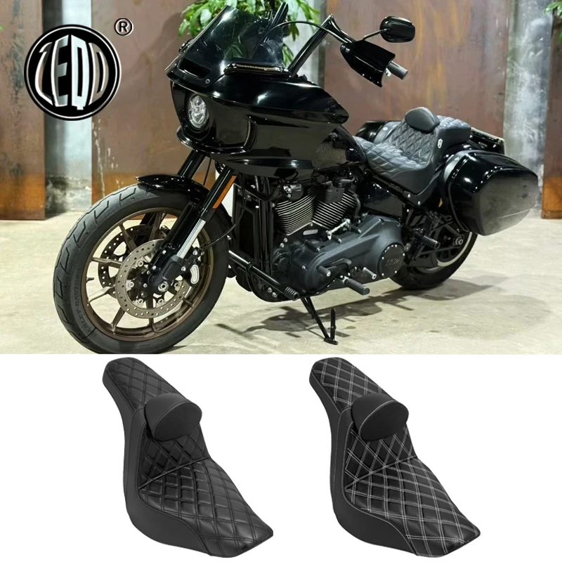 Fits Harley Softail DS Road Glide ST Street Glide Touring Modified Integrated Two-up Seat Cushion Thickened Bike Seat 18-24