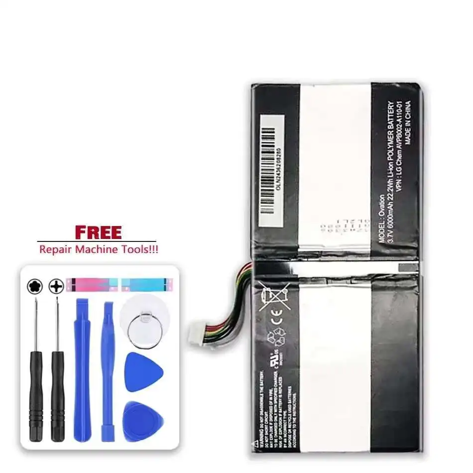 

Tablet Battery 6000mAh For Barnes & Noble BNTV600 Nook HD+ Plus HD+9 Ovation AVPB00 AVPB002-A110-01 GB-S02-308594-0100