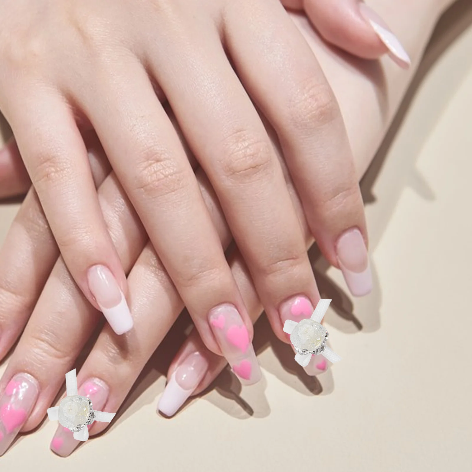 8 個 3D ネイルアクリルラインストーンかわいいチャームマニキュア宝石簡単使用深さの次元を強化 3D ネイルアクリルラインストーン