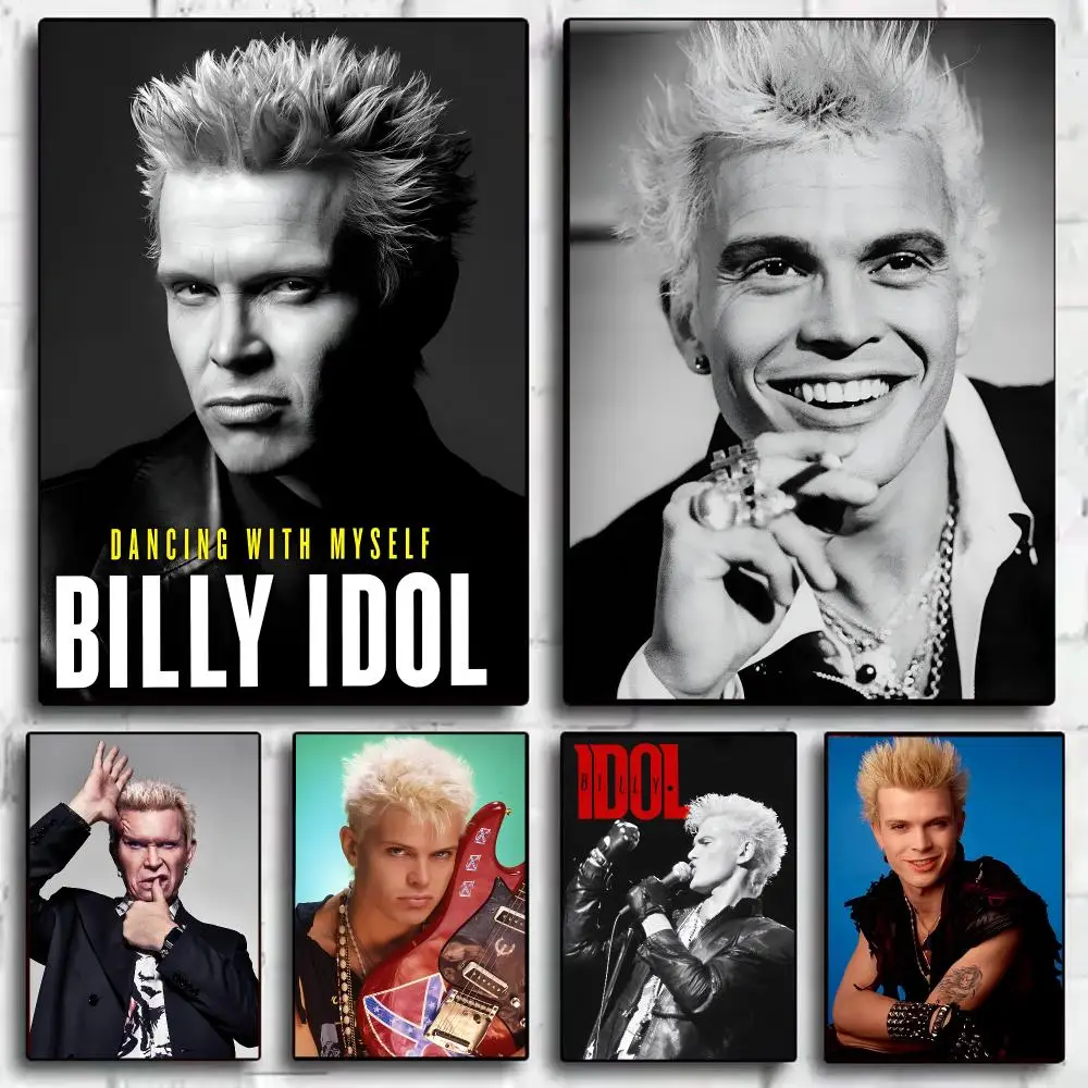 Rock Singer B-Billy I-Idol Poster Decorative Wall Sticker Mural Photo Print for Bedroom Living Room Hallway Home Decor Gift