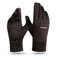 Men Winter Waterproof Cycling Gloves Outdoor Sports Ski Running Motorcycle Touch Screen Fleece Gloves Non-Slip Warm Full Fingers