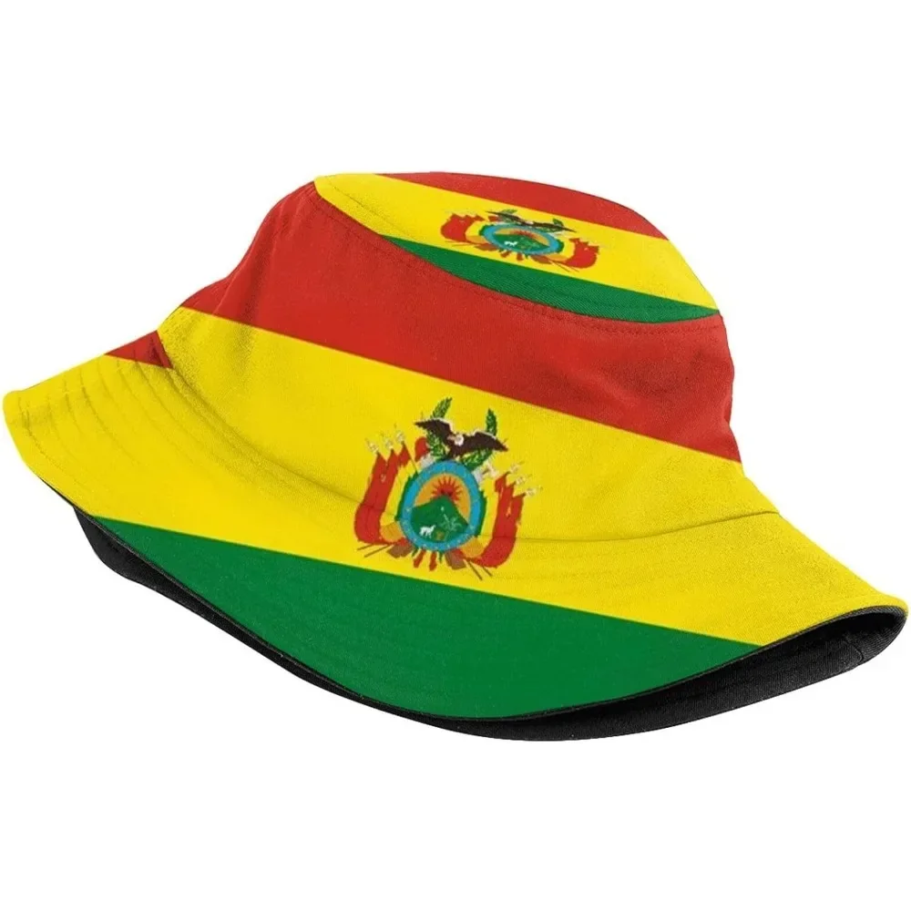 بوليفيا العلم صياد قبعة الهيب هوب Gorras الصيف للجنسين الطباعة قبعة بحافة في الهواء الطلق البستنة الشاطئ التخييم التنزه الصيد قبعات