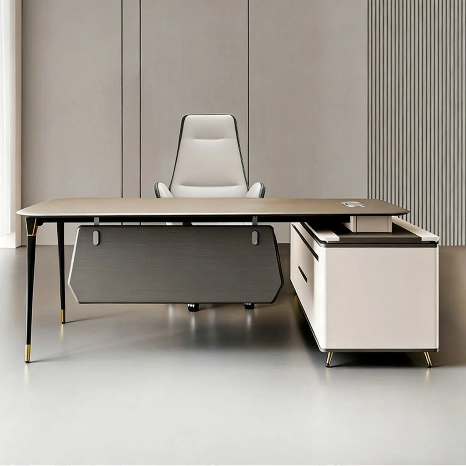 Light Luxury Desk Simple Modern Office Table Single Manager Table and Chair Combination High-end Furniture