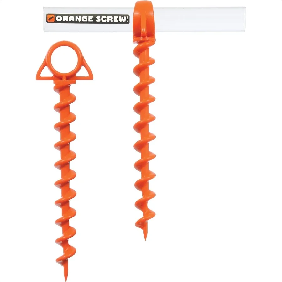 

Ultimate Ground Anchors: Heavy Duty Screwin Tent Stakes for High Wind Sand Canopies and Camping Made in USA 100 Recycled Includ