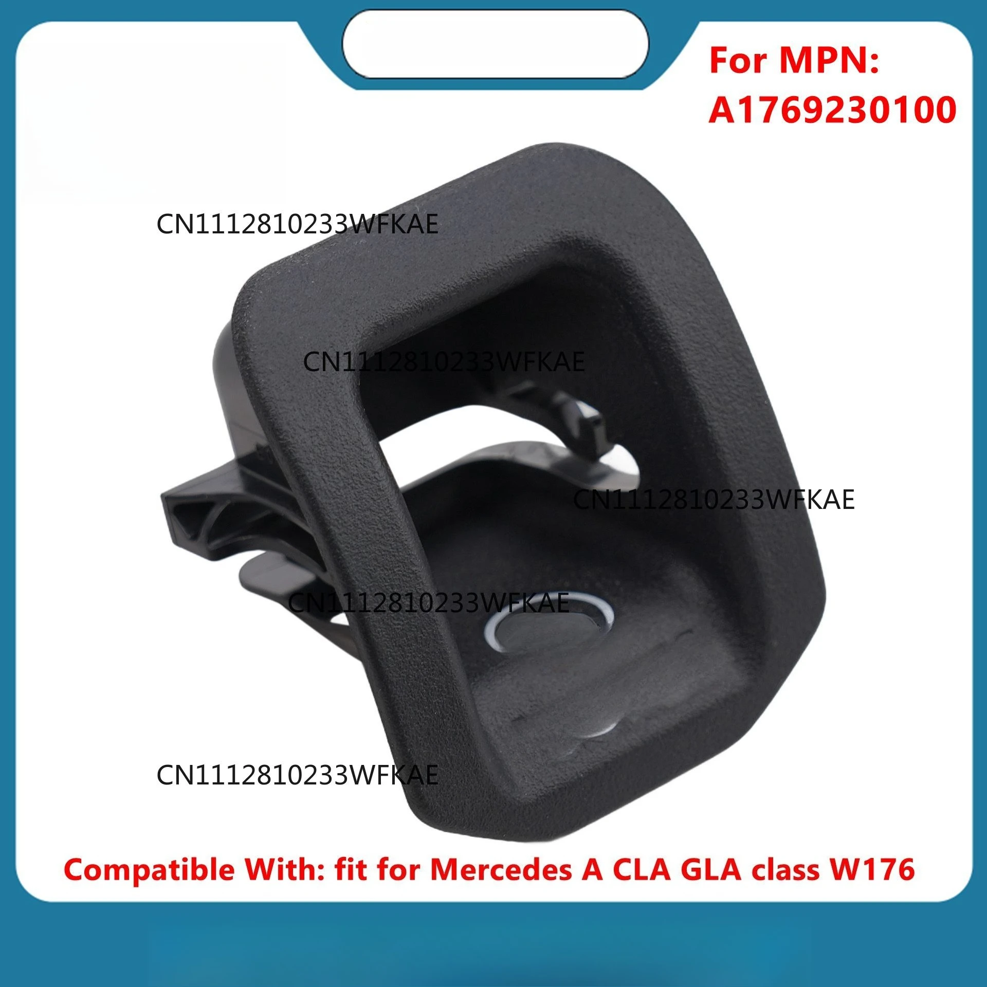 Black Rear Seat ISOFIX Mount Cover For Mercedes A CLA GLA Class W176 Easy Installation & Factory Specifications