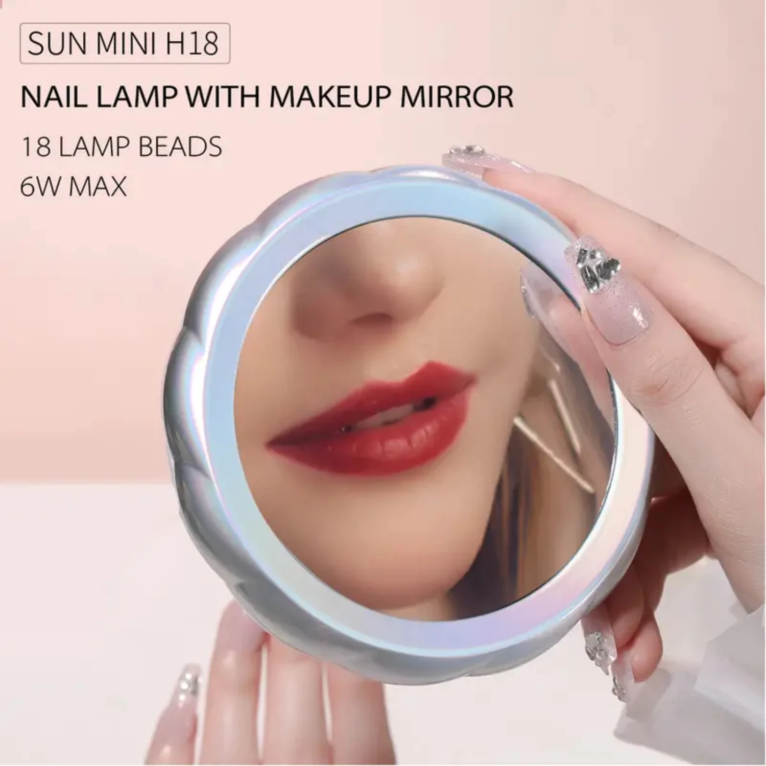 Draagbare mini-manicure nagellichttherapiemachine met USB, compacte mini-nagelbaklichtdroger voor thuisgebruik