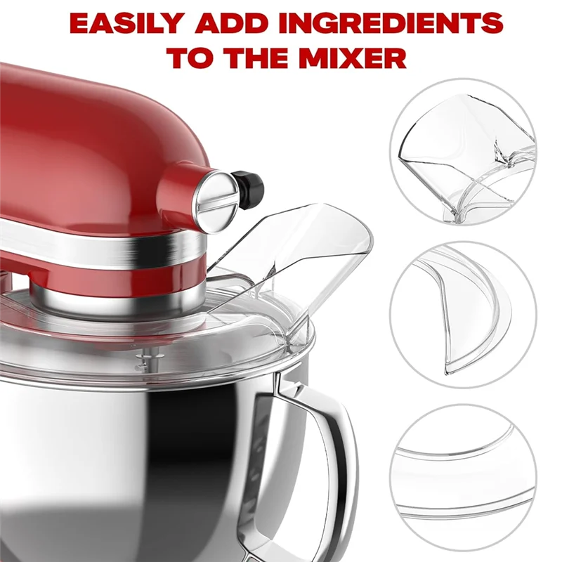 

Заливной щиток для чаши миксера Kitchenaid 4,5-5QT и 6-проводной венчик для насадок для миксера на подставке Kitchenaid, простая установка-B91B