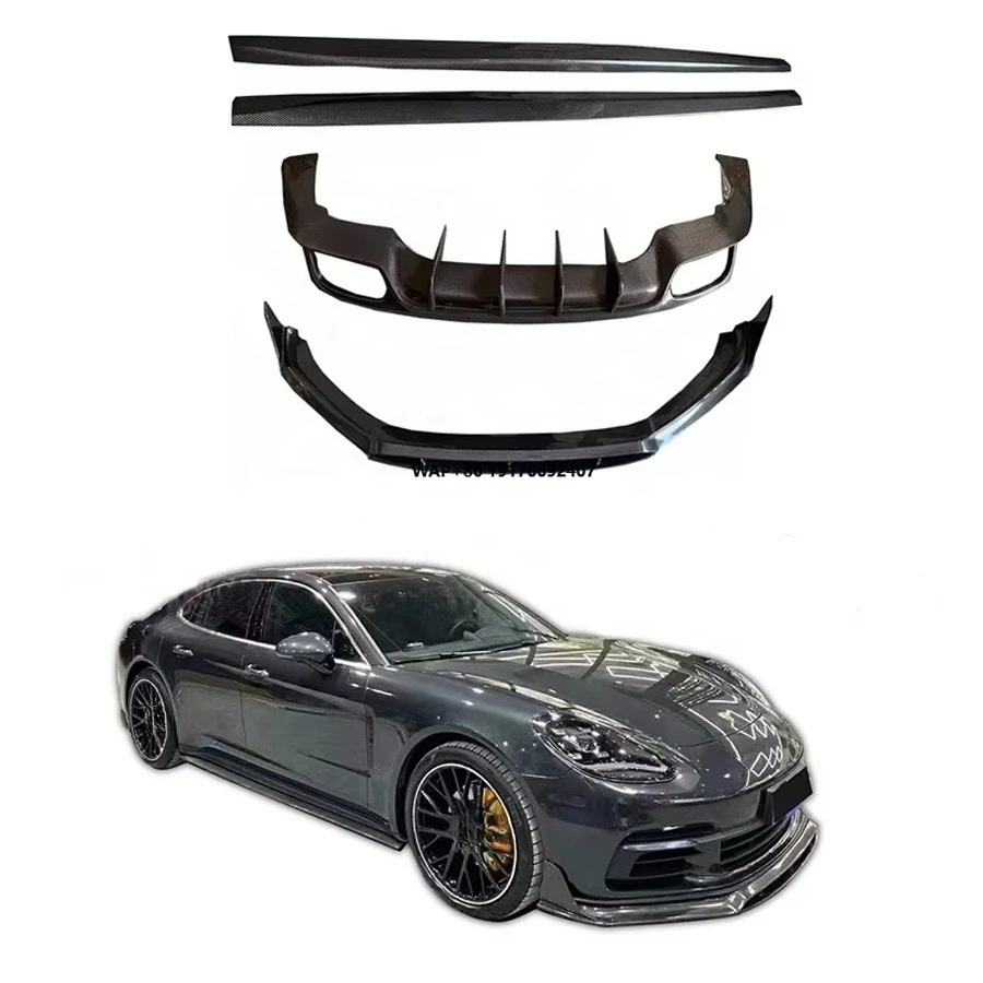 

Panamera 971 Carbon Fiber Body Kit for 971 & Turbo 2017+ Front Bumper Lip Side Skirt Rear Diffuser Car Bodykit