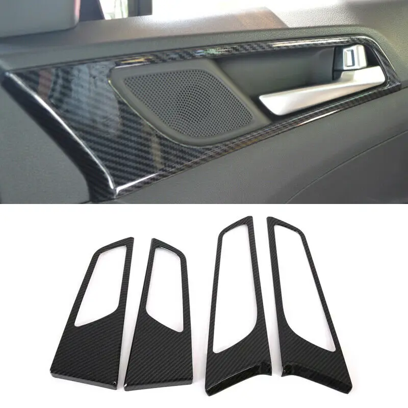 Car Inner Door Handle Bowl Covers Trims Stickers for Hyundai Tucson TL 2016 2017 2018 2019 2020 2021 ABS Carbon Fiber/Chrome