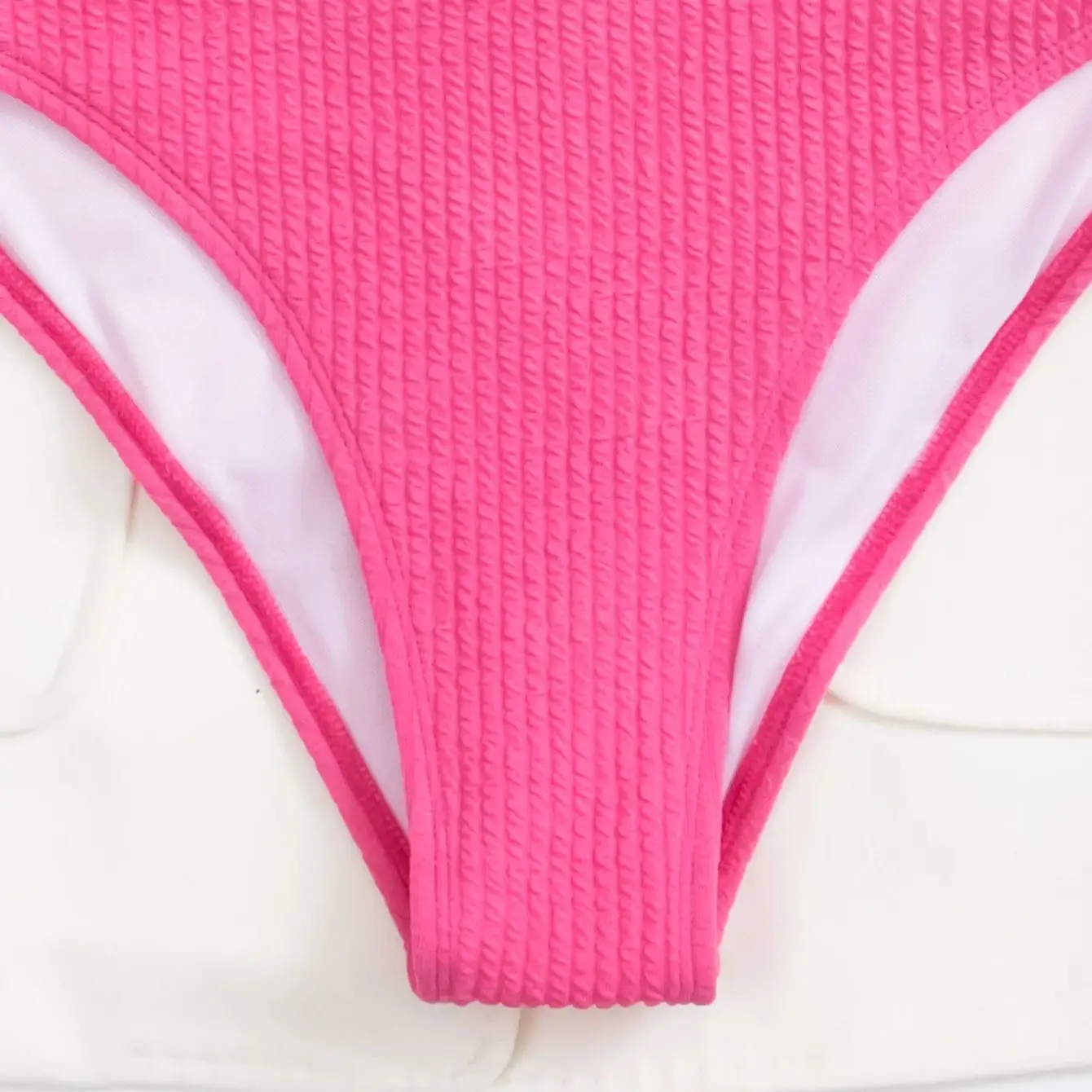 Female Swimming Suit Screw Thread Bikini Set 2 Pieces Sport Beach Suit Women Sport Bra with Triangle Shorts