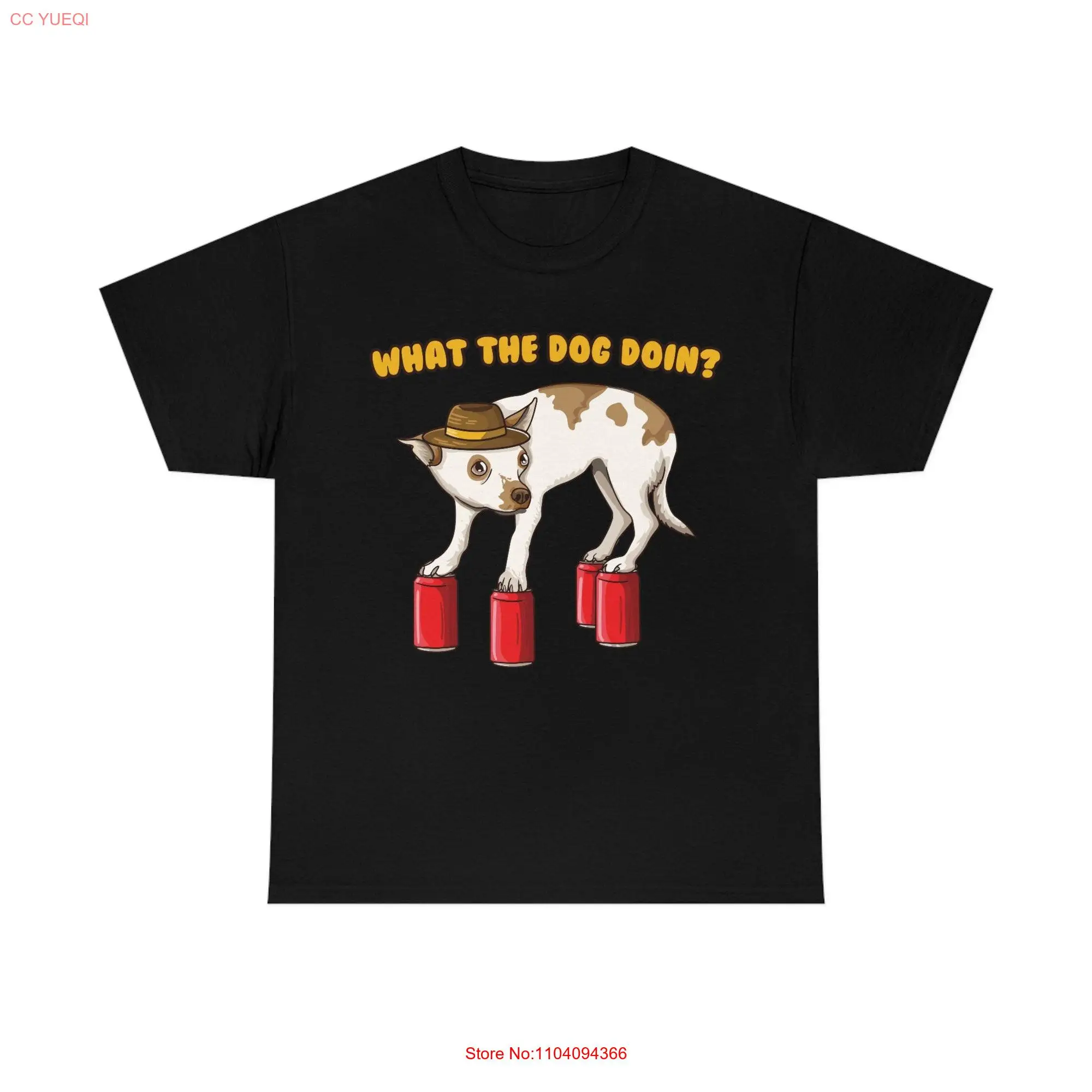 What The Dog Doin Dank Meme T shirt Funny Chihuahua Wearing Cowboy Hat Balancing On Hamburgers long or short sleeves