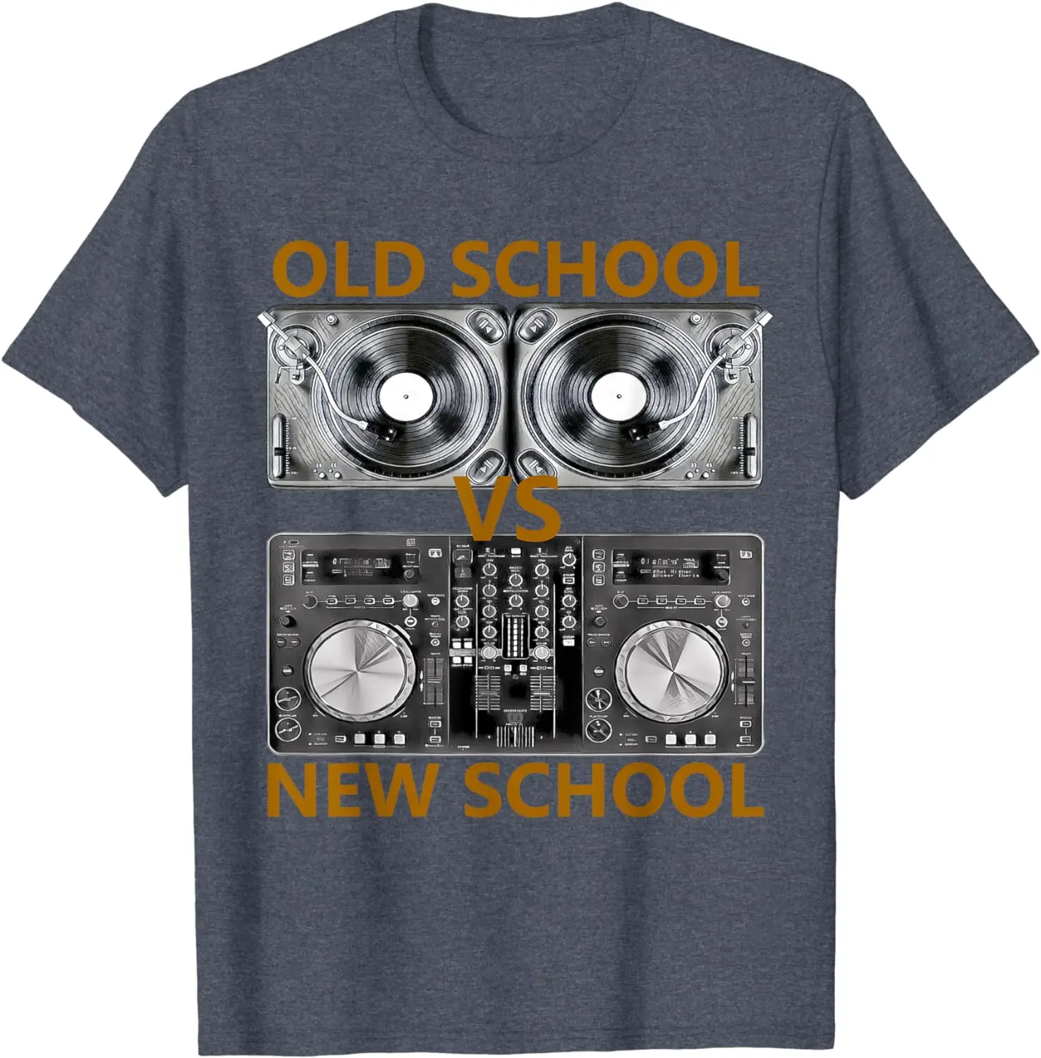 Old School DJ VS New School DJ T-Shirt, House/Dance Music