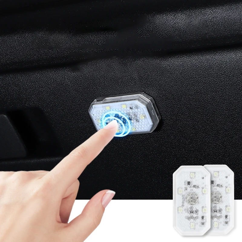 Auto USB Charging Mini 5V Led Touch Switch Light Wireless Ambient Lamp Portable Night Reading Light Car Door Roof Interior Light