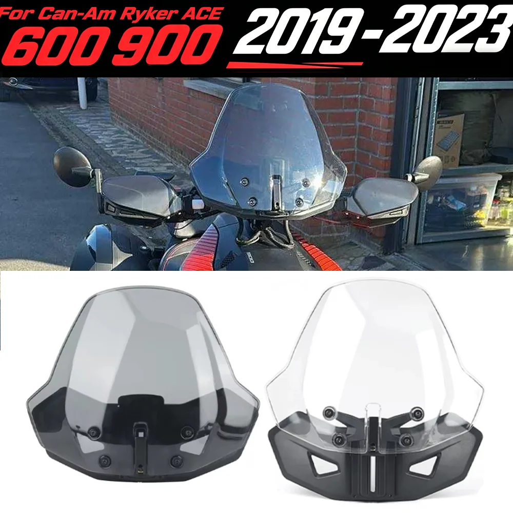 

For Can-Am Ryker 600 900 Sport Rally Edition 900 ACE 2019-2023 Motorcycle Adjustable Windscreen Windshield Wind Screen Shield