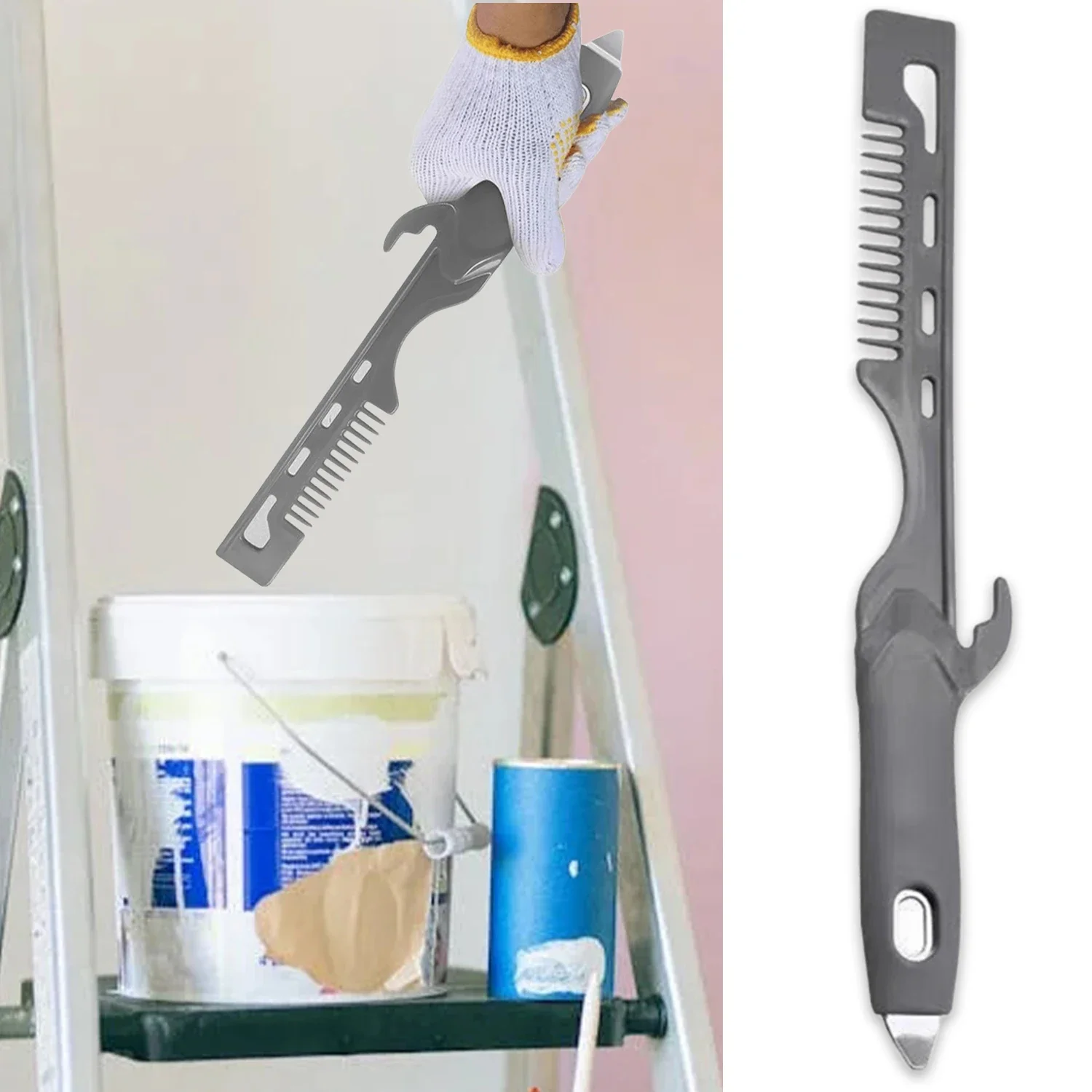 

Multifunctional Stirrer Stirring Stick for Latex Paint Waterborne Paint Paint Tool, Gray