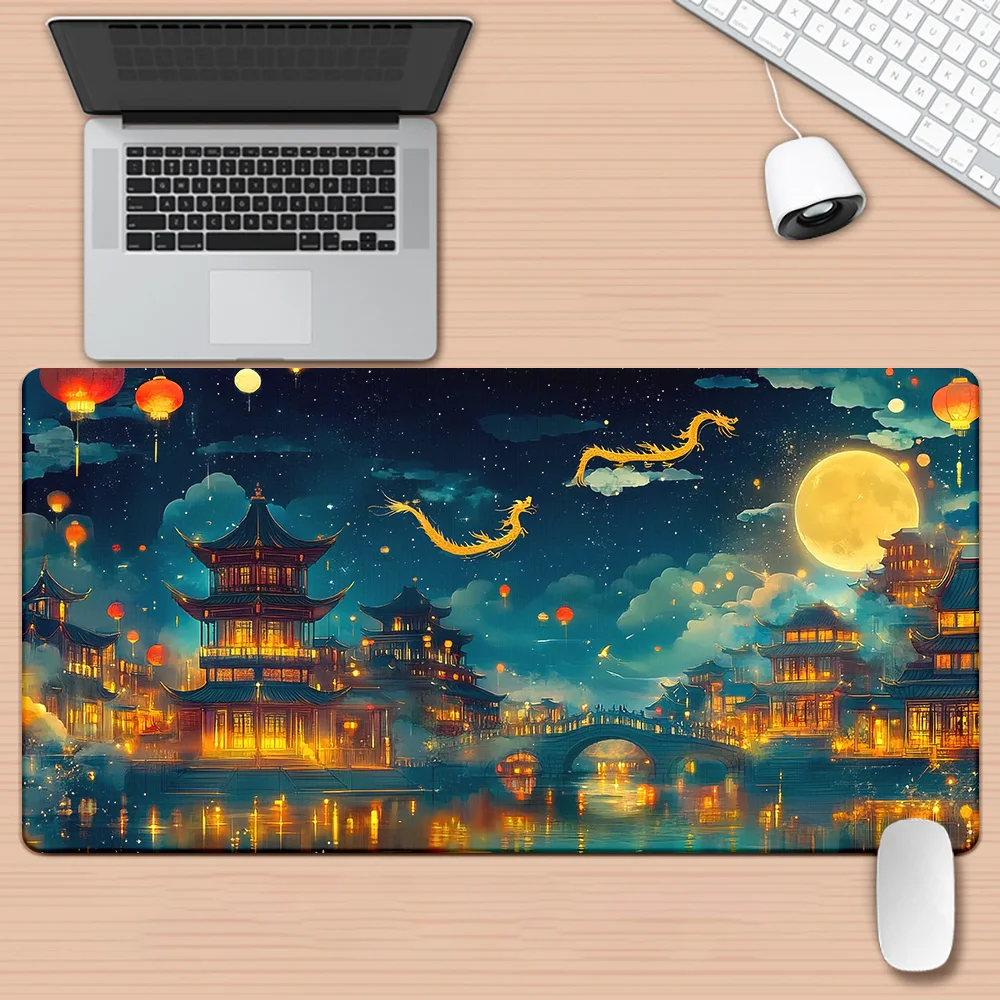 

Extra Large Office Mouse Pad soft fabric surface non slip rubber base for gaming computer laptop keyboard desk smooth control fo