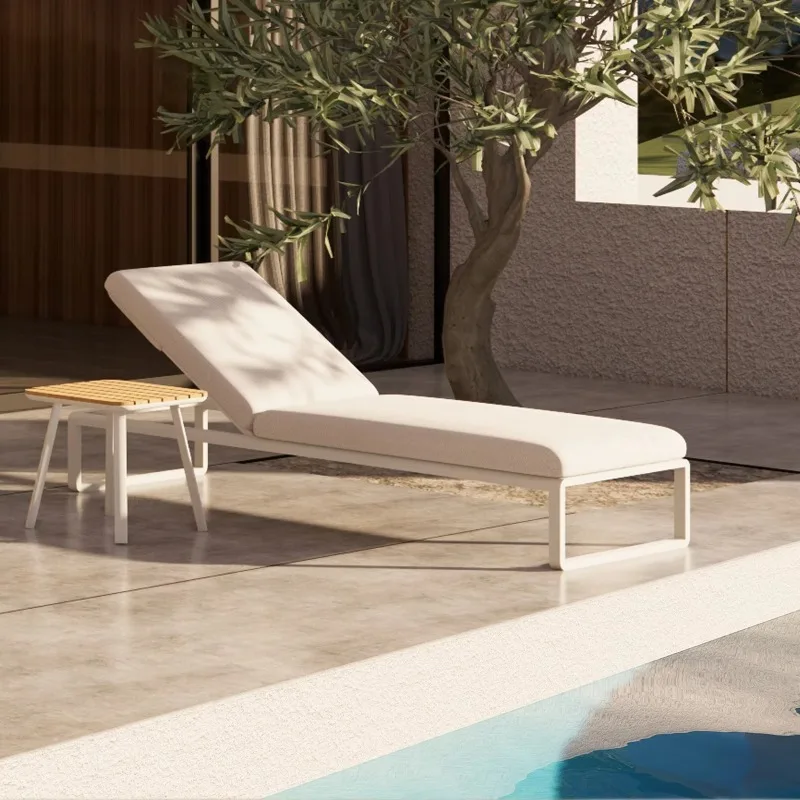 Modern luxury terrace furniture Aluminum sun loungers Outdoor furnitureSwimming pool Beach garden loungers