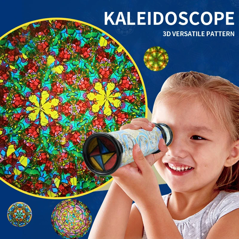Scalable Magic Kaleidoscope Classic Three Mausoleum Mirror Kaleidoscope Toys Fancy Colored World Toys For Children Gifts
