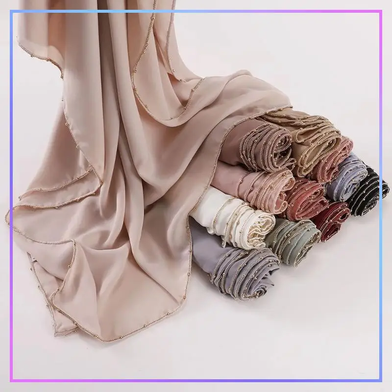 솔리드 컬러 빅 사이즈 코튼 레이온 Hijab 스카프 여성 이슬람 Headscarf 랩 Shawls Femme Musulman 머리띠 이슬람 Turban