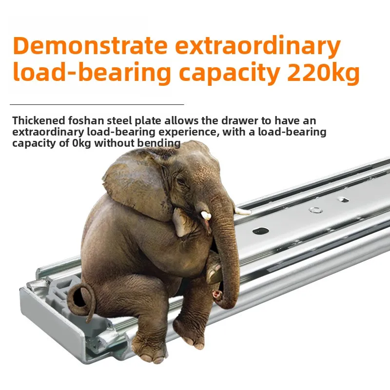 Mm Cold Rolled Steel Locking Heavy Duty Three Section Drawer Slides Compatible Rv Industrial Equipment Drawers