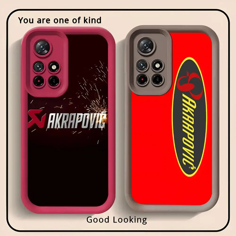 Tools A-Akrapovics Logo MINISO Phone Case Eye Ladder For Redmi 10 13Note PRO 13C 4 5G / Xiaomi 14 PRO T POCOX3 5