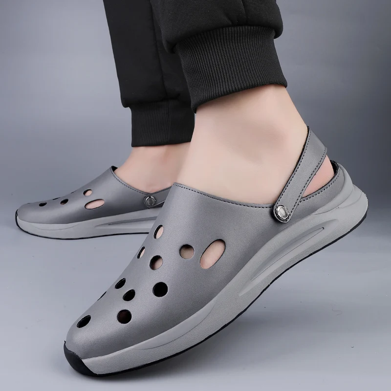 شباشب جلدية رجالية، رياضية، كاجوال، شاطئ، أحذية خارجية، أحذية بدون كعب، للقيادة، الحفلات، إلخ.