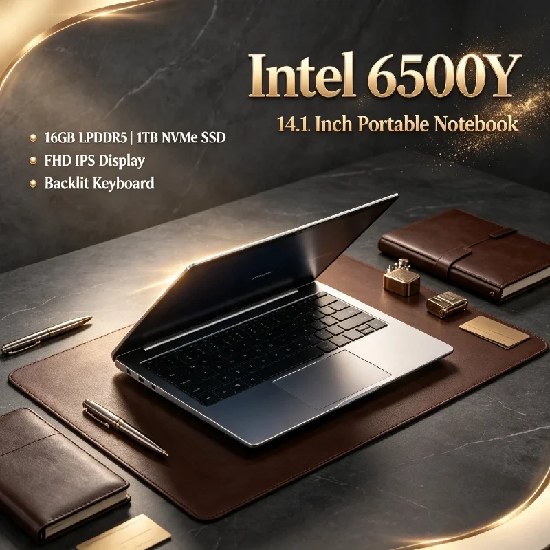Intel 6500Y 14.1 Inch Ultra Light Laptop 2C4T 1.1GHz Base 3.4GHz Boost 32GB RAM 2TB PCIe SSD 5000mAh Backlit Fingerprint Pro