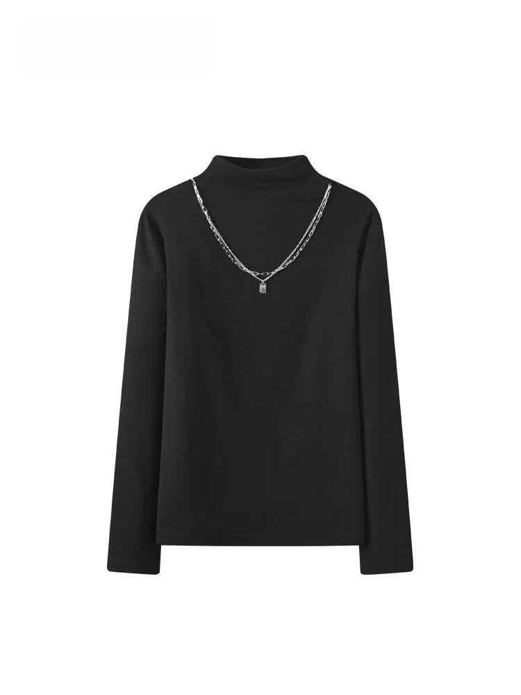

plus Size Long Sve T-irt Women's Casual f High Collar Autumn Winter Faionable Versatile plus Size Sister Top
