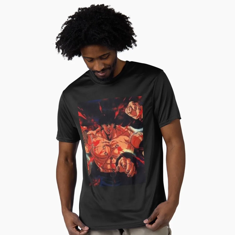 

0322 Hokuto No Ken Kenshiro graphic tee Manga Fist of the North Star Anime T shirt Large size Tops 100% cotton print Y2K Clothes