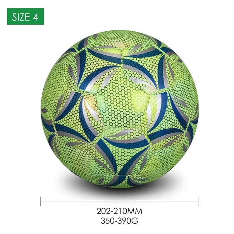A29Z-Bola de fútbol luminosa tamaño 4, pelota de entrenamiento y juego deslumbrante que brilla en la oscuridad, brillo duradero