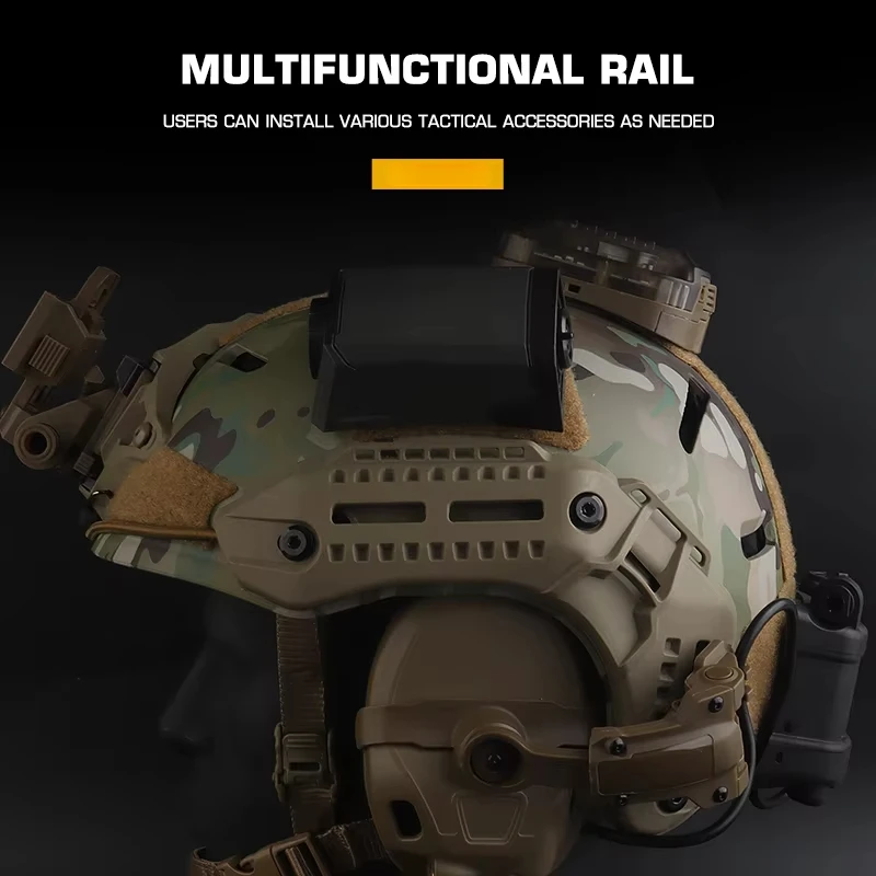 Casco táctico MK Airsoft transpirable camouflage - imagen 4