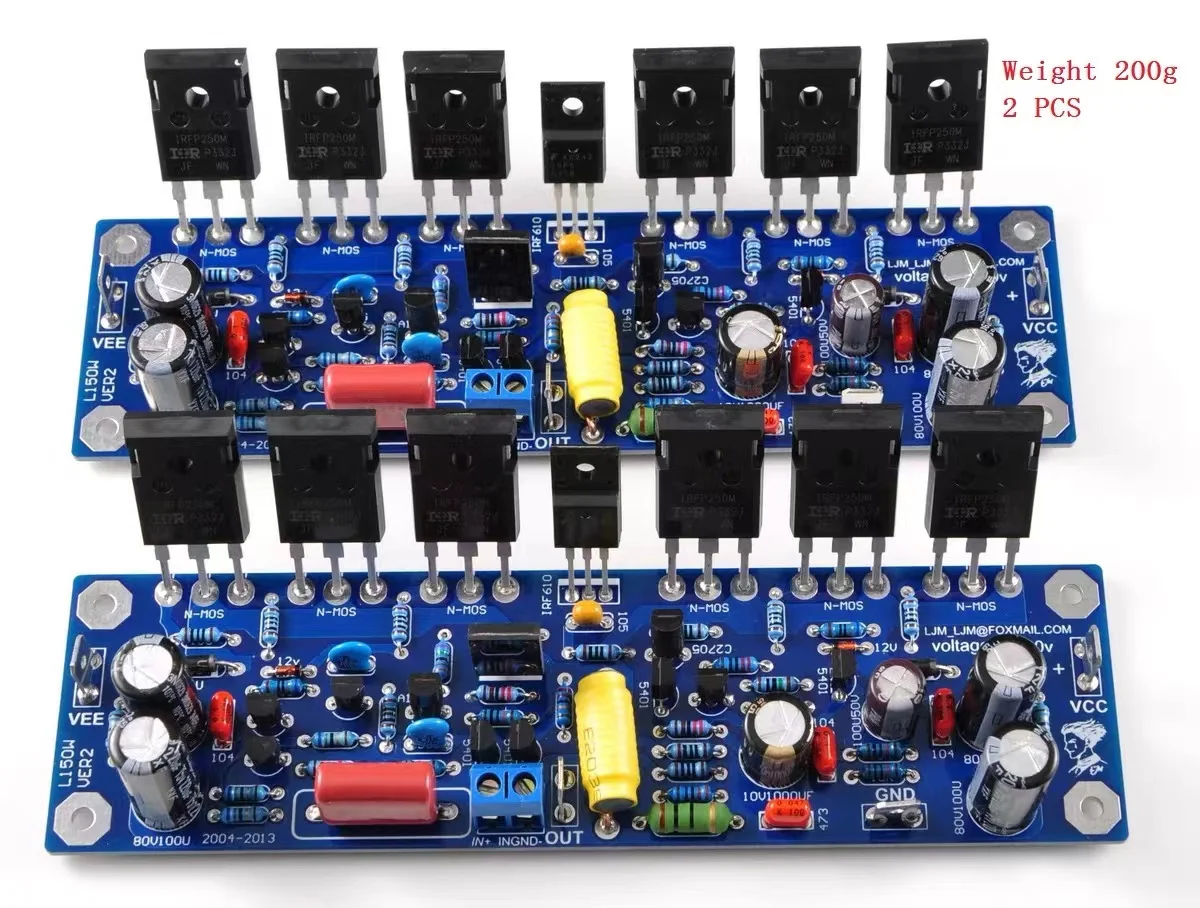 

L150W 2 Channel 200W MOSFET IRFP250*12 FET Power amplifier Finished board