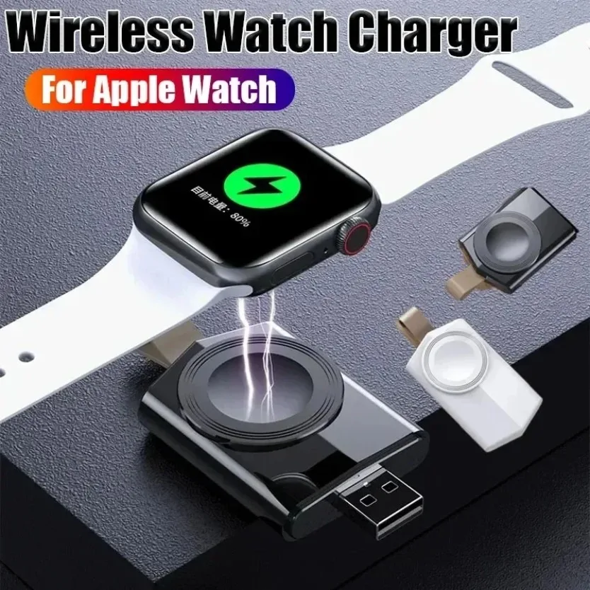 Wireless Portable Watch Charger Dock Emergency USB‑A Fast Charging Station for Apple Watch Ultra SE Multi‑Version Smart Watch