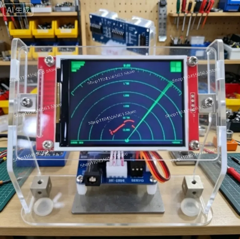 Ultrasonic Radar Scanning Student Technology to Make Diy Creative Toys Manual Children's Programming Detection Machine BB